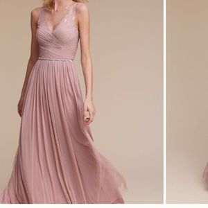 BHLDN Gray Fleur Dress